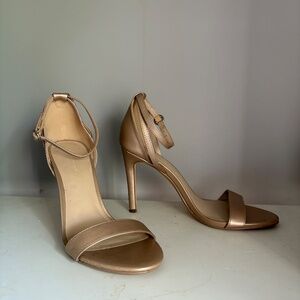 Banana Republic Rose Gold Strappy Heeled Sandals Size 6
